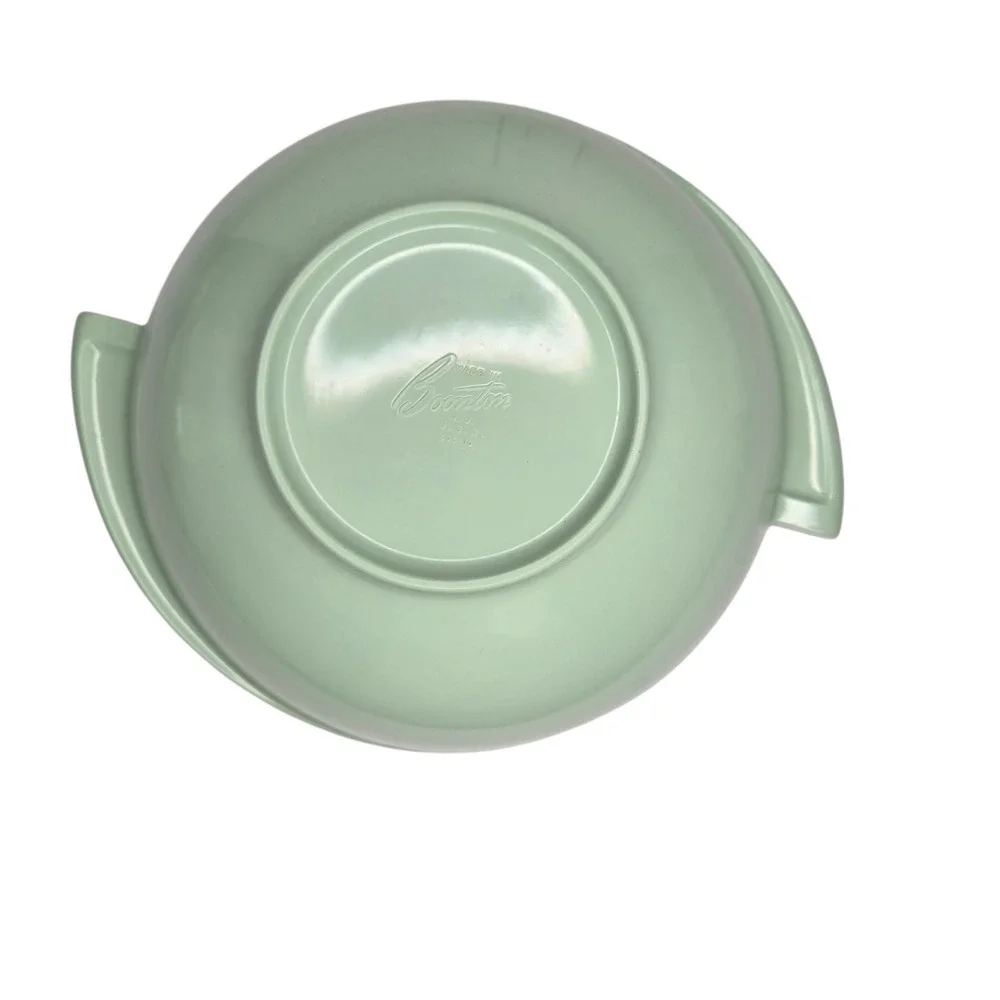 Vintage Boonton Melmac Melamine Divided Vegetable or Serving Bowl Mint Green 605